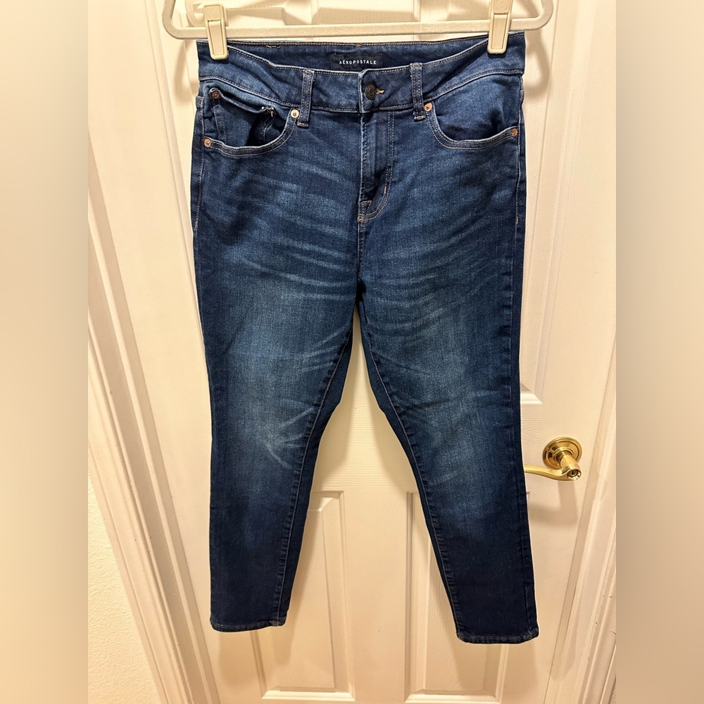 Aeropostale Men's Dark Blue Skinny Jeans